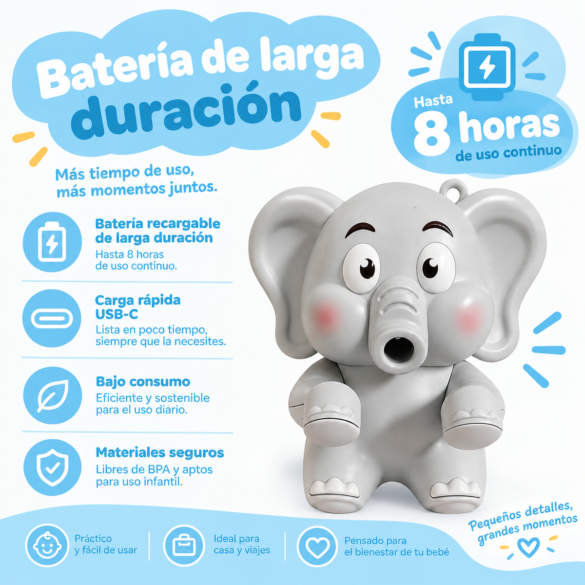 Soplador para comida niños